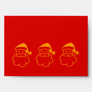 gold father christmas graphic design red envelope