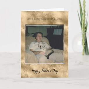 Gold Father's Day Card