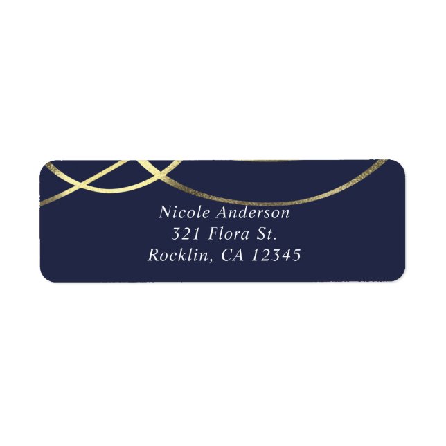 Gold Faux Foil Any Colour Wedding Invitation (Front)