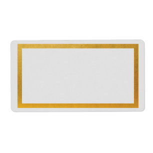 Gold faux foil blank address label