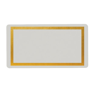 Gold faux foil blank address label
