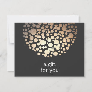 Gold Faux Foil Circles Salon Gift Certificate