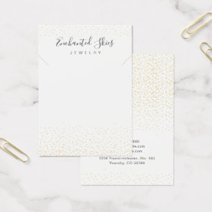 Gold Faux Foil Collier bijoux Display Card