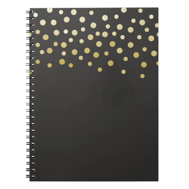 Gold Faux Foil Confetti Notebook (Front)