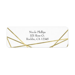 Gold Faux Foil Moderne Géométrique Glam Invitation