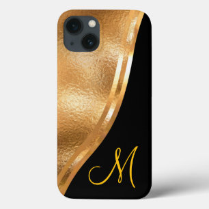 Gold Faux Foil, Name and Monogram Case-Mate iPhone 13 Case