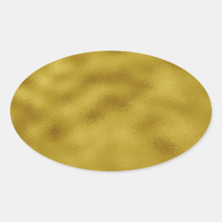 Gold faux foil oval sticker