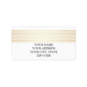 Gold Faux Foil Stripes Label