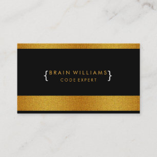 Gold Faux Foil Web Computer Professional Elegant Business Card
