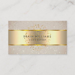 Gold Faux Foil Web Professional Minimal Elegant Business Card