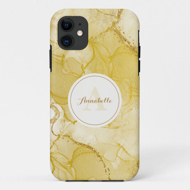 Gold Faux Glitter  Case-Mate iPhone Case (Back)