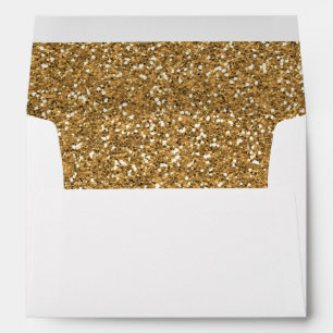 Gold Faux Glitter Envelopes