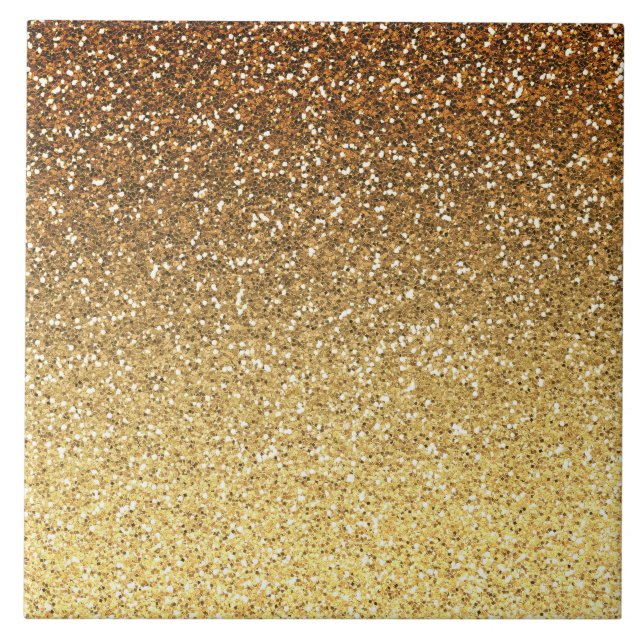 Gold Faux Glitter Ombre Tile (Front)
