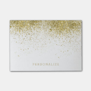 Gold Faux Glitter Post-it Notes