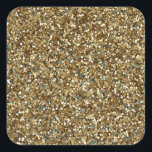 GOLD (faux) GLITTER Square Stickers<br><div class="desc">GOLD GLITTER PRODUCTS - Customize as you wish!  Add a title,  name,  etc.,  or change background colour on most products.

Questions? Regella@Rocketmail.com</div>