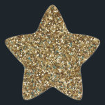 GOLD (faux) GLITTER STAR STICKERS<br><div class="desc">GOLD (faux) GLITTER PRODUCTS - Customize as you wish!  Add a title,  name,  etc.,  or change background colour on most products.

Questions? Regella@Rocketmail.com</div>