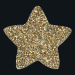 GOLD (faux) GLITTER STAR STICKERS<br><div class="desc">GOLD (faux) GLITTER PRODUCTS - Customize as you wish!  Add a title,  name,  etc.,  or change background colour on most products.

Questions? Regella@Rocketmail.com</div>