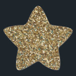 GOLD (faux) GLITTER STAR STICKERS<br><div class="desc">GOLD (faux) GLITTER PRODUCTS - Customize as you wish!  Add a title,  name,  etc.,  or change background colour on most products.

Questions? Regella@Rocketmail.com</div>