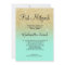 Gold faux glitter turquoise ombre Bat Mitzvah
