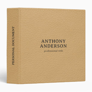 Gold Faux Leather Texture Design Binder