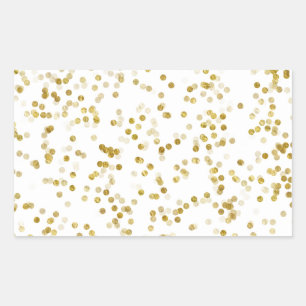 Gold Faux Metallic Dot Bokeh Background Bling Sticker