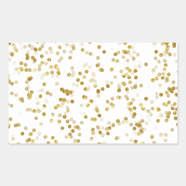 Gold Faux Metallic Dot Bokeh Background Bling Sticker (Front)