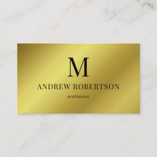 Gold Faux Metallic Holography QR Code Business Card