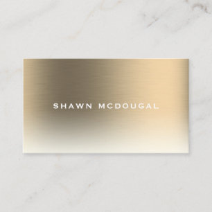 Gold faux metallic texture shiny cover business card