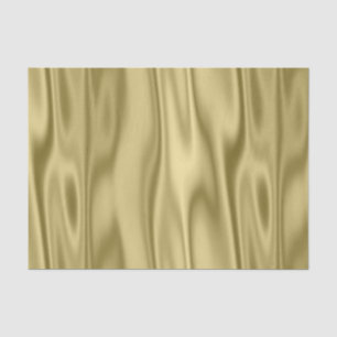 Gold Faux Satin Fabric in Folds Tissue Paper