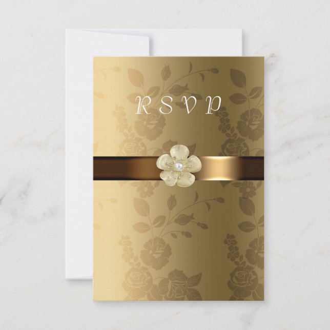 Gold, Faux Satin Ribbon, Elegant, Custom, Response (Front)