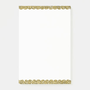 Gold Faux Sparkle Glitter Post-it Notes