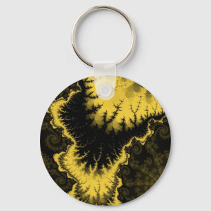 Gold Feathered Star Keychain