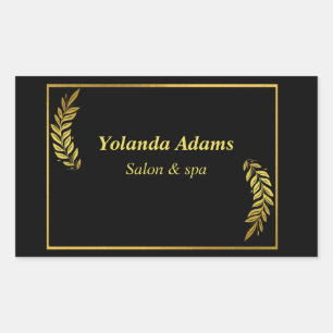 Gold feathers and border black sticker