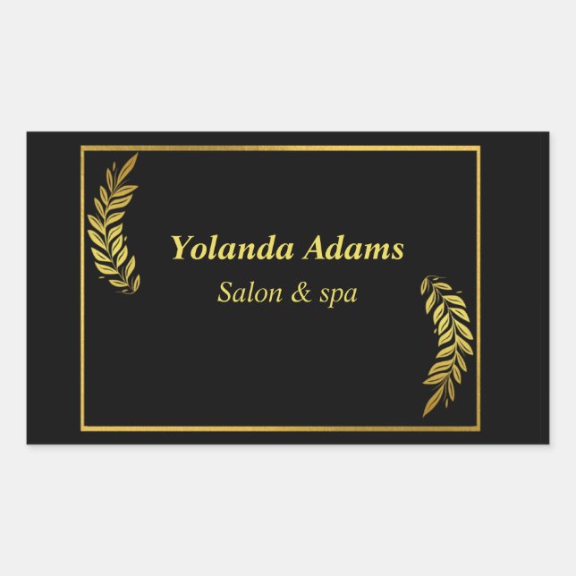 Gold feathers and border black sticker (Front)