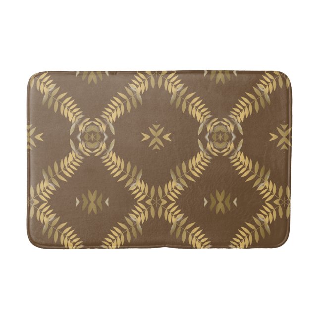 Gold Fern Mosaic Bath Mat (Front)