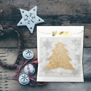 Gold Festive Christmas Tree Favour Bag