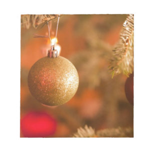 Gold Festive Decorations Notepad