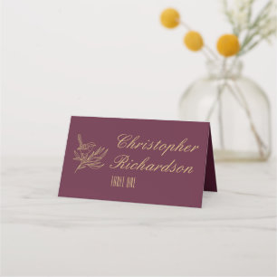 Gold Filigree Art Deco Fairy Wren Pack of Folded Place Card