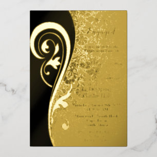 Gold Filigree Inspiration Foil Invitation