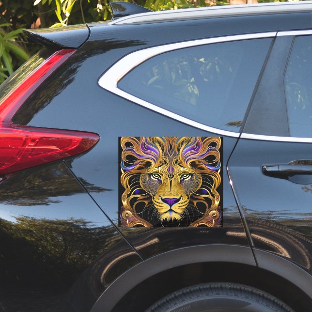 Gold Filigree Lion  (Car Side)