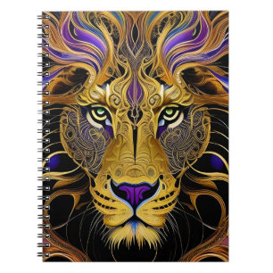 Gold Filigree Lion  Notebook