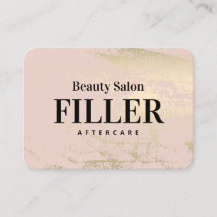 Gold Filler Aftercare Instructions Business Card