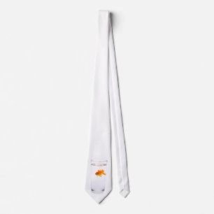 Gold fish in a glass tie