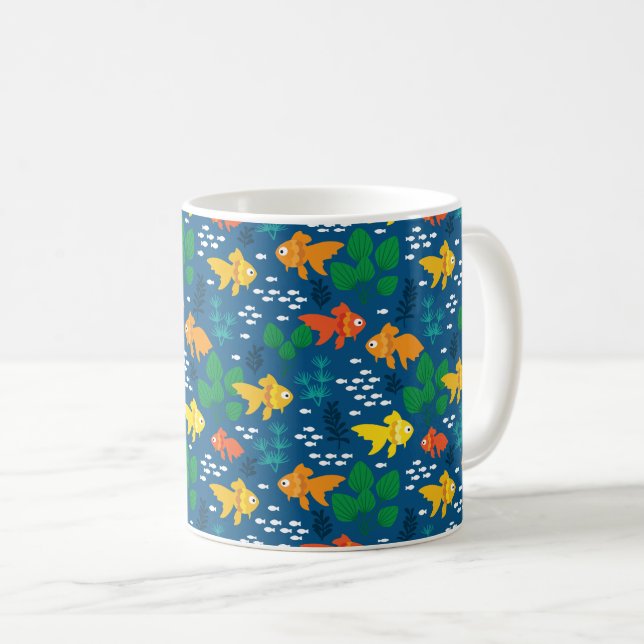 Gold Fish in Aquarium Coffee Mug (Front Right)
