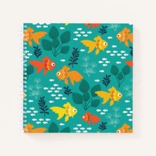 Gold Fish in Aquarium Notebook