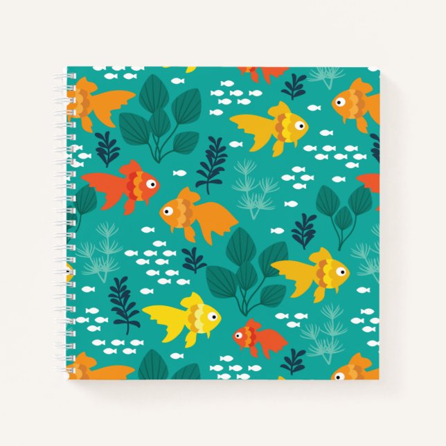 Gold Fish in Aquarium Notebook (Front)