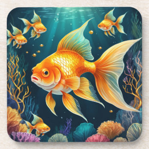 Gold Fish in Underwater Coaster