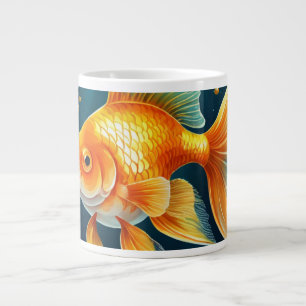 Gold Fish in Underwater Large Coffee Mug