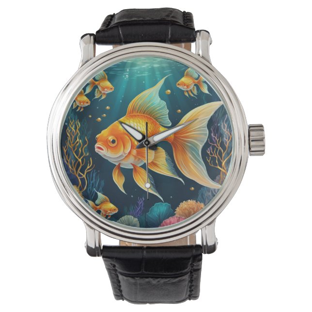 Gold Fish in Underwater Watch (Front)