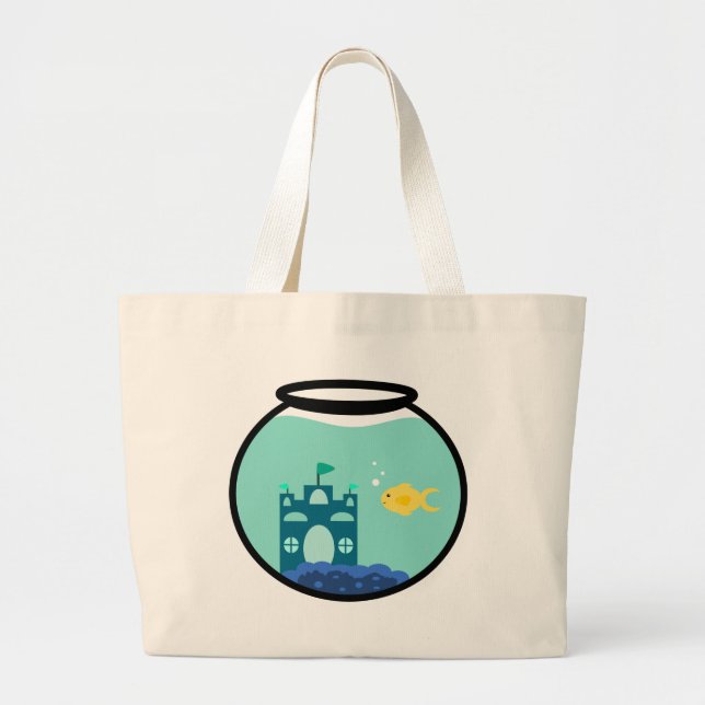 Gold Fish Large Tote Bag (Front)